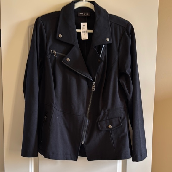 Lane Bryant Black Ponte Moto jacket - Picture 10 of 13